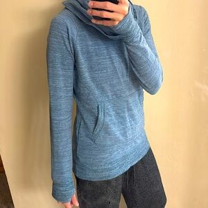 LL Bean long sweatshirt with turtleneck, front kangaroo pouch and thumb holes